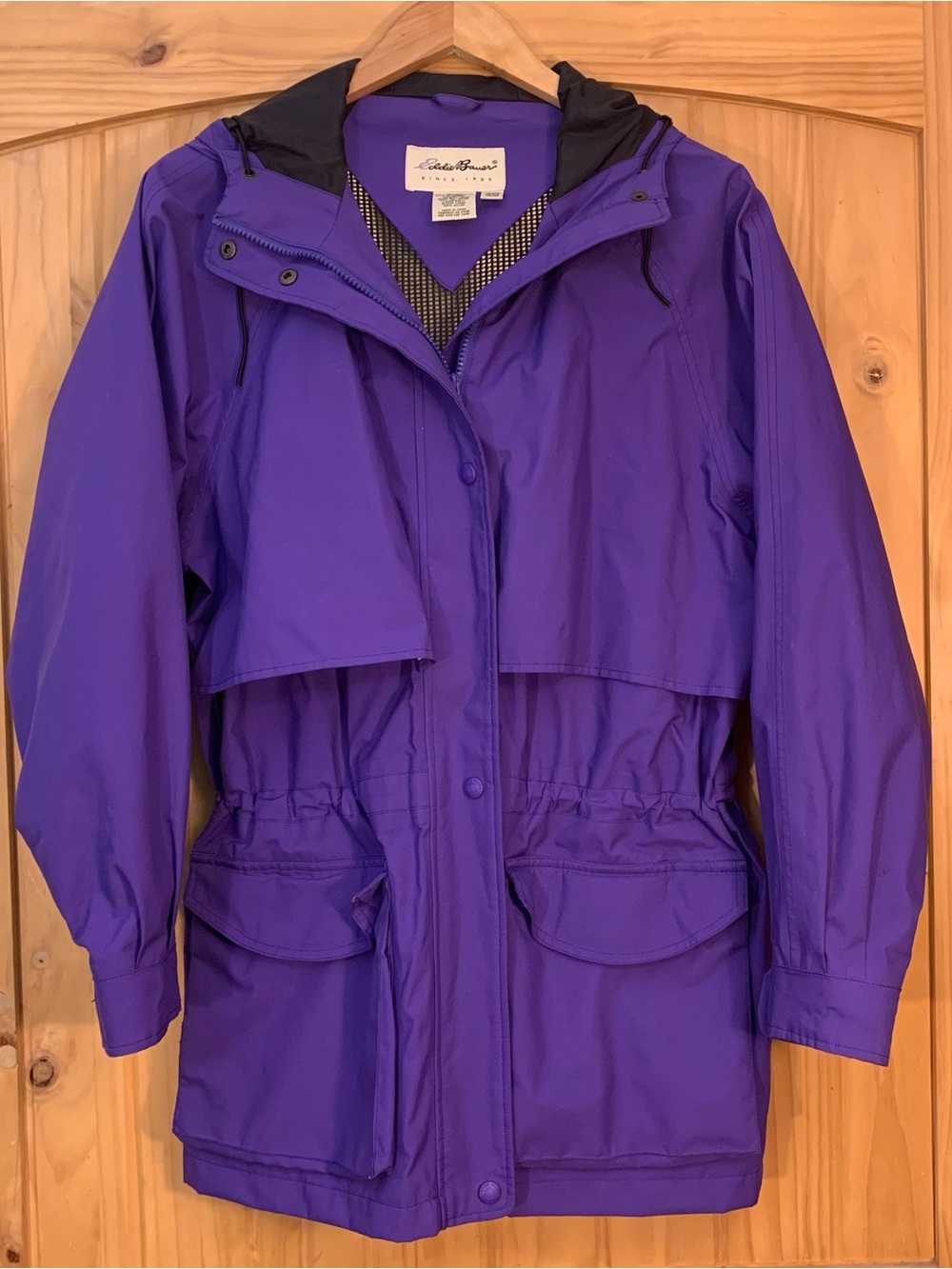 VTG Eddie Bauer Deep Purple Hooded Gore-Tex Utility Jacket - Women's Medium